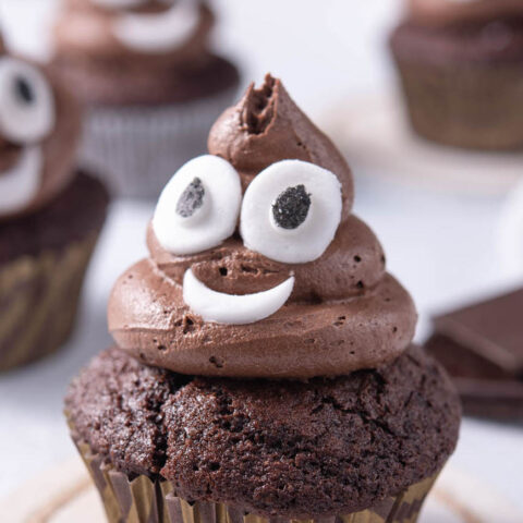 Poop Emoji Cupcakes